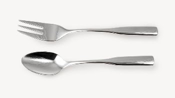 Fork & spoon collage element, | Free PSD - rawpixel