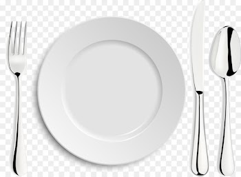 Fork Tableware White Plate - White, simple knife and fork dish 