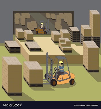 Forklift operator vector image