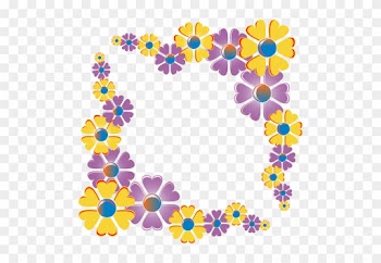 Forma De Marco De Flores - Flower Corner Border Png