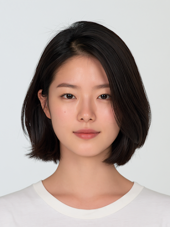 Formal ID Photo of a Young Korean Woman