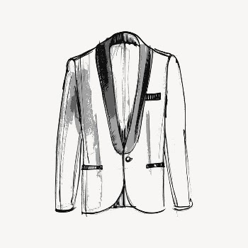Formal suit collage element, drawing | Free Vector Illustration - rawpixel