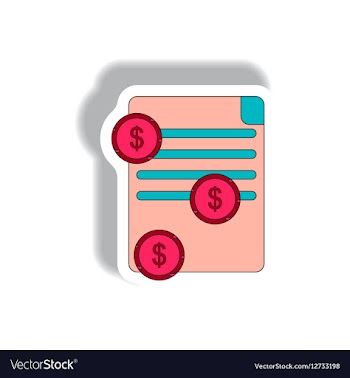 Formal treaty and currency in vector image