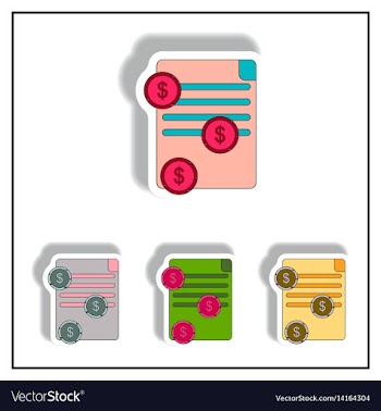 Formal treaty and currency vector image