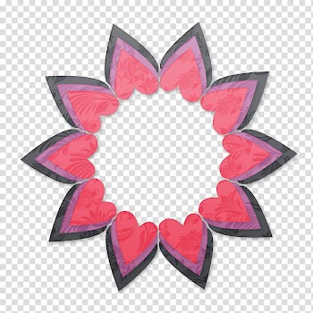 Formas, heart floral accent transparent background PNG clipart