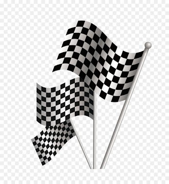 Formula One Car Racing flags Auto racing - Vector black and white racing flags 
