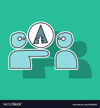 Forrest forrst newtork social tree icon isolated vector image
