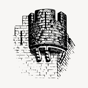 Fort clipart, vintage hand drawn | Free Vector - rawpixel
