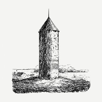 Fort tower drawing, vintage illustration | Free PSD - rawpixel
