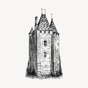 Fort tower illustration clipart vector. | Free Vector - rawpixel