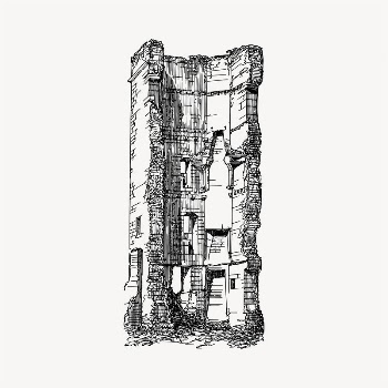 Fort tower illustration clipart vector. | Free Vector - rawpixel