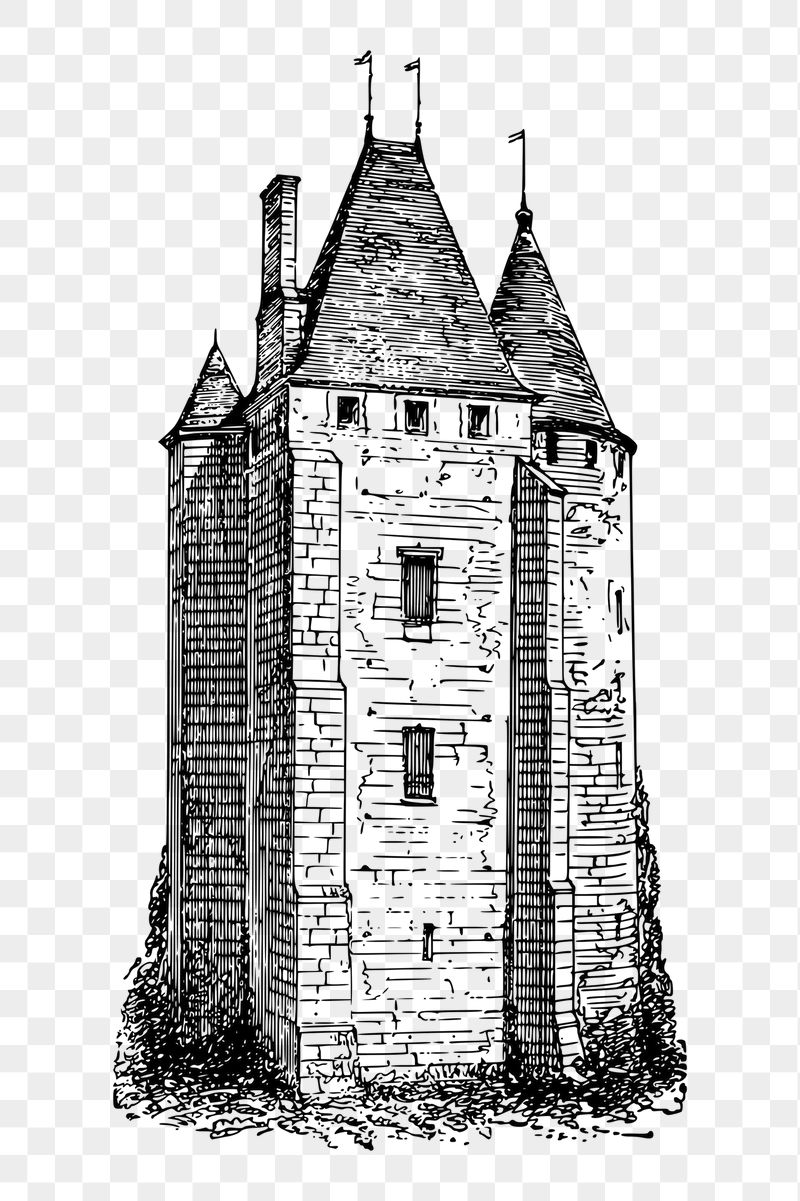 Fort tower png sticker illustration, | Free PNG - rawpixel