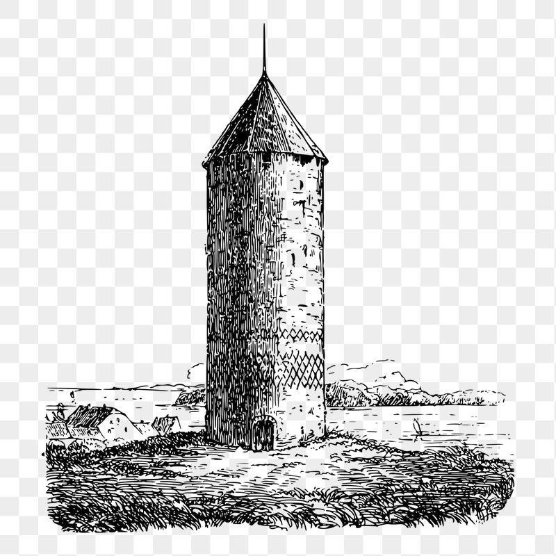 Fort tower png sticker illustration, | Free PNG - rawpixel