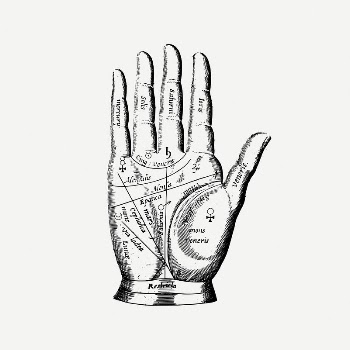 Fortune teller hand collage element, | Free PSD Illustration - rawpixel