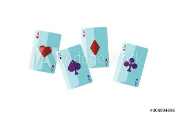 Fortune telling cards flat vector illustration