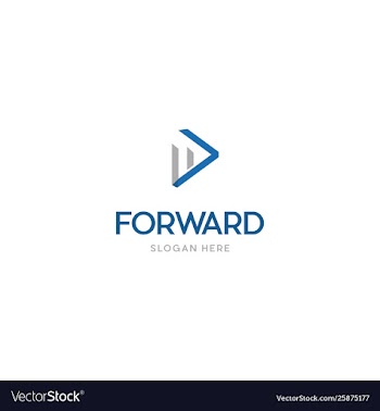 Forward arrow agency creative business logo vector image