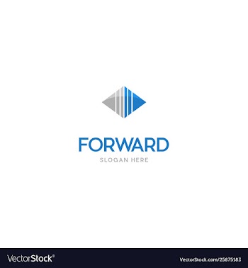 Forward arrow agency creative business logo vector image
