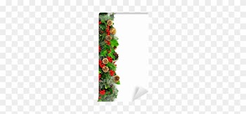 Fotobehang Kerst Hulst Rand Verticale • Pixers® - Christmas Holly Border