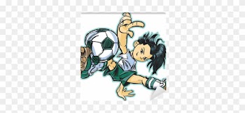Fotomural Asian Break Dance Soccer Girl Vector Clip - Girl Wolf Soccer Cartoon