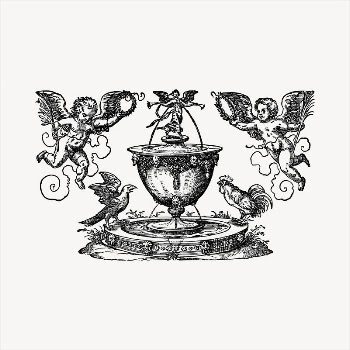 Fountain   clipart, vintage | Free Vector - rawpixel