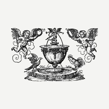Fountain  drawing, vintage illustration | Free PSD - rawpixel