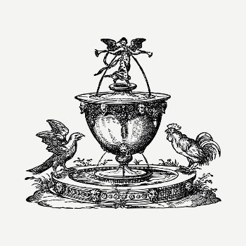 Fountain  drawing, vintage illustration | Free PSD - rawpixel