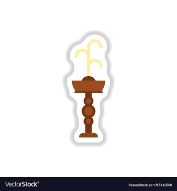 Fountain with drinking water icon in paper vector image