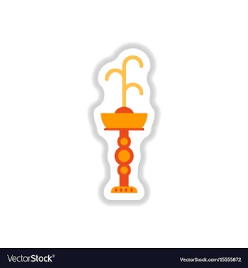 Fountain with drinking water icon in paper vector image