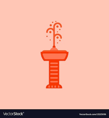 Fountain with drinking water icon park vector image