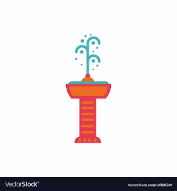 Fountain with drinking water icon park vector image