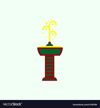 Fountain with drinking water icon park vector image