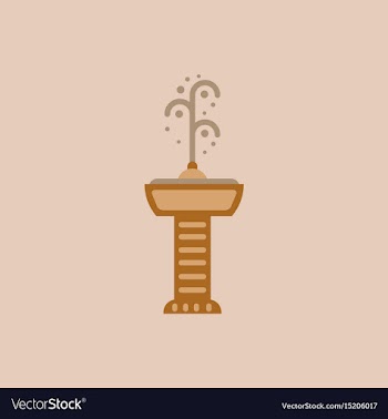 Fountain with drinking water icon park vector image