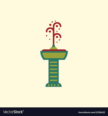 Fountain with drinking water icon park vector image