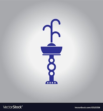 Fountain with drinking water icon park vector image