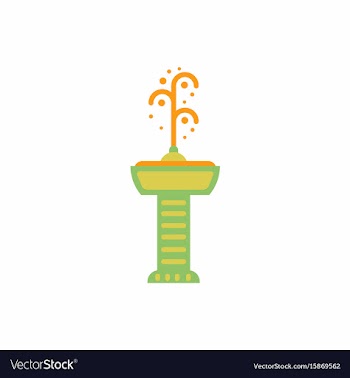 Fountain with drinking water icon park vector image