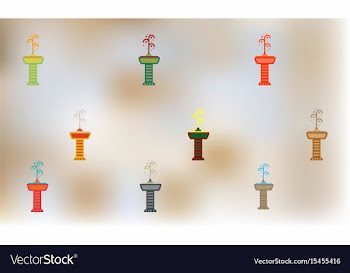 Fountain with drinking water icons park vector image