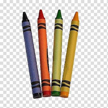 Four assorted-color crayons illustration, Pencil Crayon, Marker pen transparent background PNG clipart