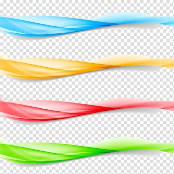 Four assorted-color illustration, , Ribbon fashion transparent background PNG clipart