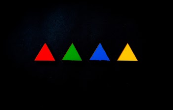 Four Assorted Colour Triangles