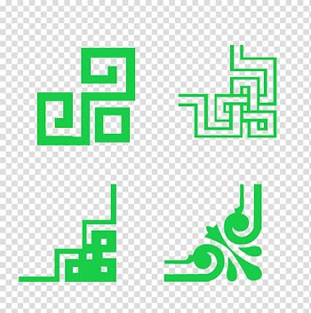 Four assorted-frame stickers, Right angle Euclidean Circle, Right Angle Shading transparent background PNG clipart