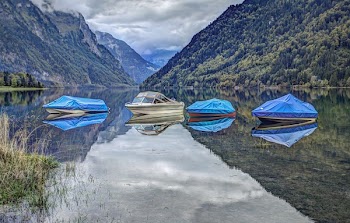 Four Boats on Body of Water
