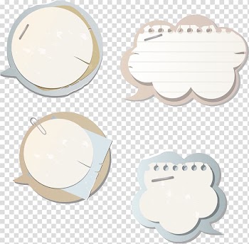 Four chat balloons, Paper Speech balloon Dialogue, dialogue transparent background PNG clipart