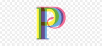 Four-color Alphabet Letters - Letter P Clip Art
