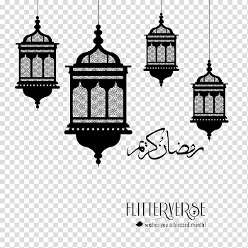 Four Flitterverse lantern silhouette, Quran Light Ramadan Fanous Islam, light transparent background PNG clipart