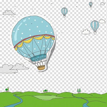 Four hot air balloon illustration, Hot air balloon Drawing, Hand-drawn cartoon hot air balloon transparent background PNG clipart