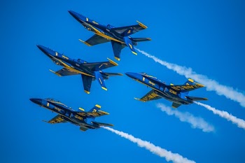 Four Jet Plane on Sky