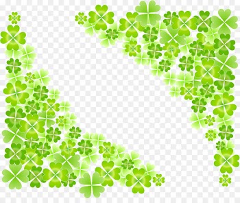 Four-leaf clover - Clover background 