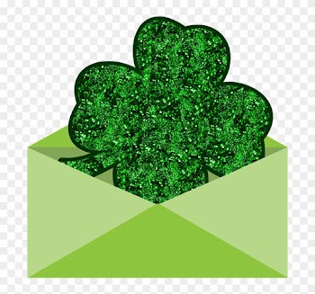 Four Leaf Clover Outline 13, - Shamrock