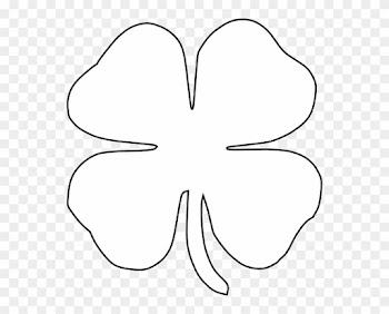 Four Leaf Clover Vector Clip Art - White Four Leaf Clover Png