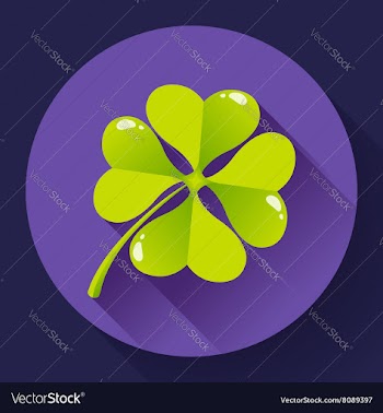  					Four-leaf quatrefoil clover icon Flat design vector image														